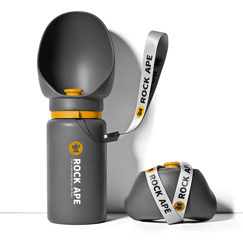 Rock Ape city water bottle shown open and folded
